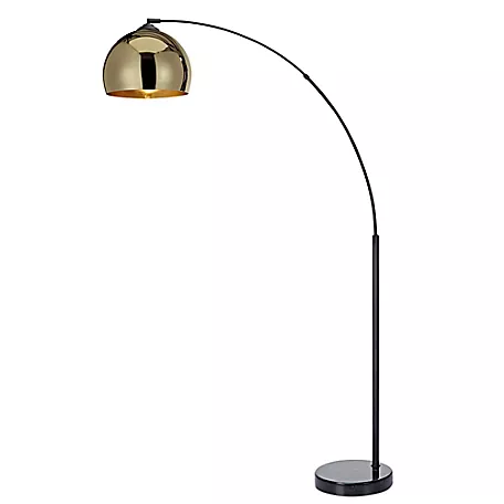 Vesper Arched Brass Floor Lamp